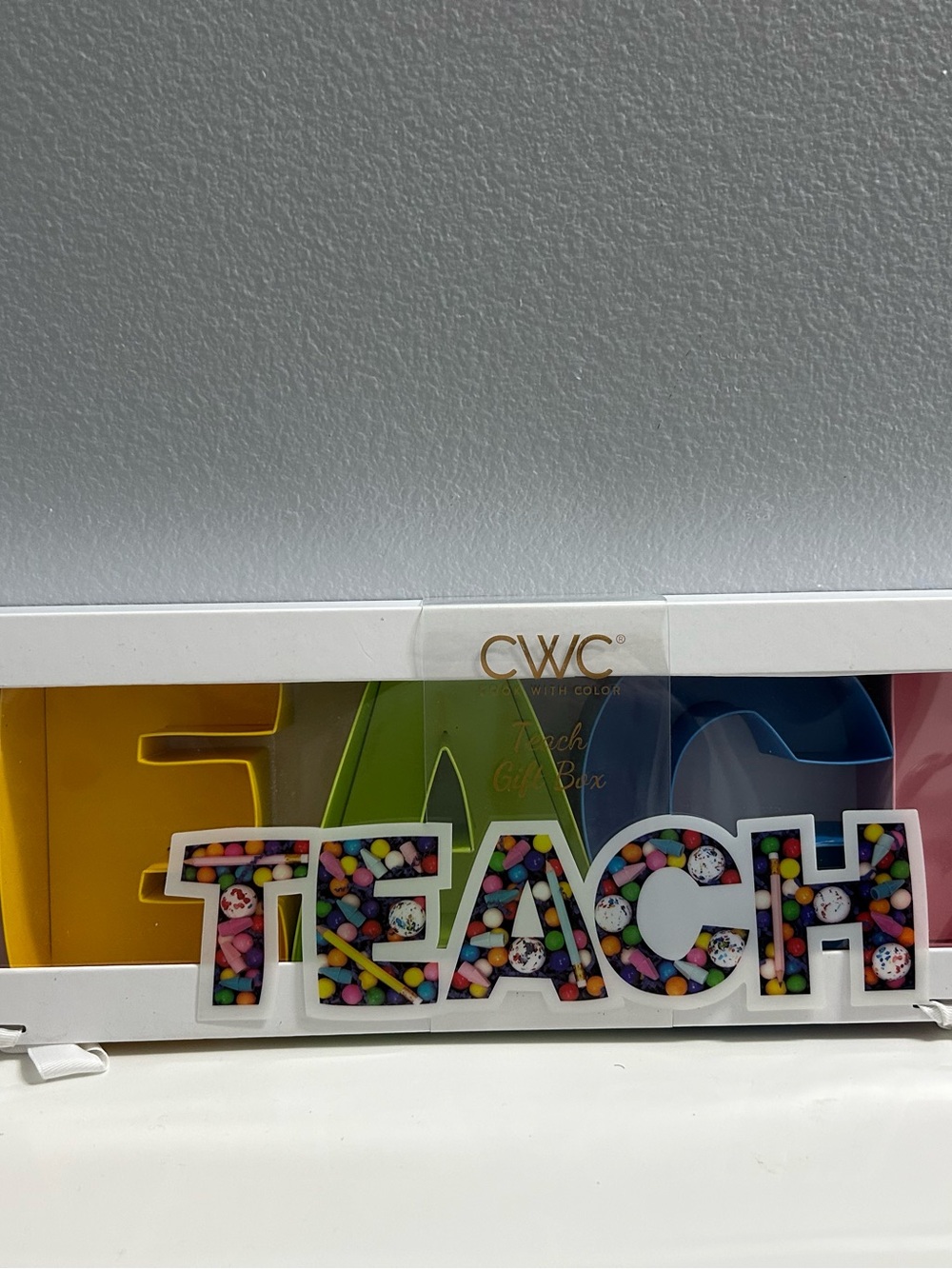 Colorful TEACH Candy Tray Giftable Decor NWOT